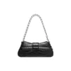 Lindsay Kleine Schultertasche mit Krokodilprägung „Schwarz“ 701141210C91000