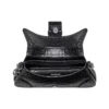 Lindsay Kleine Schultertasche mit Krokodilprägung „Schwarz“ 701141210C91000