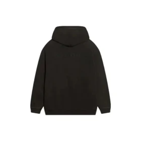 Logo-Hoodie in mittlerer Passform „Washed Black“ 600583TLVB81146