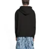Logo-Hoodie in mittlerer Passform „Washed Black“ 600583TLVB81146
