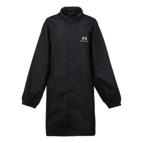 Logo-Intarsien-Regenjacke „Black“ 681449TLO061000