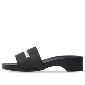 Logo Pool Clog Slides „Black Rubber“ 707094W1S9M1090