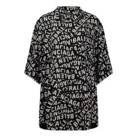 Logo-Streifen-Minimal-Kurzarm-Shirt „Schwarz“ 681813TML21-1269