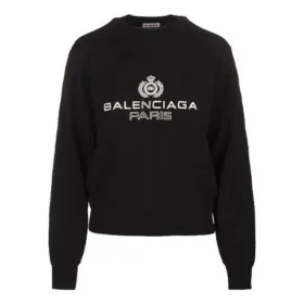 Logo-Sweatshirt mit Rundhalsausschnitt Schwarz 595106T15511073