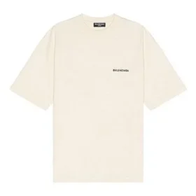 Logo-T-Shirt, Medium Fit „Beige“ 612966TMVF49069