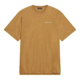 Logo-T-Shirt, mittlere Passform „Beige“ 612966TLVB39504