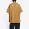 Logo-T-Shirt, mittlere Passform „Beige“ 612966TLVB39504