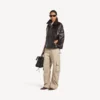 Lässige Cargo-Hose für Damen in Beige