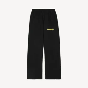 Lässige, weite Herren-Jogginghose in Schwarz mit Sprühgrafik Lässige, weite Herren-Jogginghose in Schwarz mit Sprühgrafik