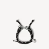 Malibu-Kordelarmband in Schwarz/Weiß/Glänzendem Silber Malibu-Kordelarmband in Schwarz/Weiß/Glänzendem Silber