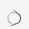 Malibu-Perlenarmband/Halskette in Schwarz/Weiß/Glänzendem Silber Malibu-Perlenarmband/Halskette in Schwarz/Weiß/Glänzendem Silber
