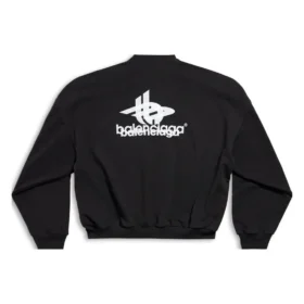 Mehrlagiges, rundes Sport-Sweatshirt „Black White“ 767860TPVF31070 Mehrlagiges, rundes Sport-Sweatshirt „Black White“ 767860TPVF31070