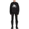 Mehrlagiges, rundes Sport-Sweatshirt „Black White“ 767860TPVF31070