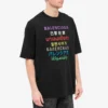 Mehrsprachig bedrucktes Kurzarm-Shirt für Herren, schwarz 612966TJVI32771