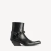 Memphis-Stiefeletten für Damen mit Riemen in Schwarz