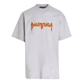 Metallica Kurzarm-T-Shirt Oversize-Passform „White Orange“ 694576TMV880901