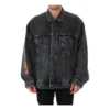 Metallica Oversized-Denim-Jacke „Washed Black Orange“ 694504TBP471055