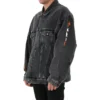 Metallica Oversized-Denim-Jacke „Washed Black Orange“ 694504TBP471055