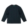Mini-Pullover mit Allover-Logo „Dark Blue Green“ 736247T32334301