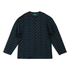 Mini-Pullover mit Allover-Logo „Dark Blue Green“ 736247T32334301