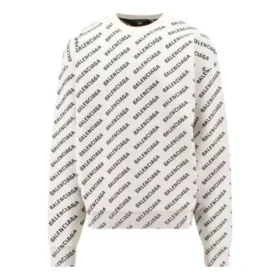 Mini-Pullover mit Allover-Logo „Weiß Schwarz“ 736247T32339054