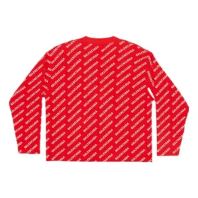 Mini-Strickjacke mit Allover-Logo „Red White“ 699822T32336090