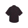 Minimal Kurzarm-Shirt „Black Red“ 658841TKO521076
