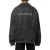 Mirror Padded Denim Jacke „Dark Grey“ 735744TBP471270