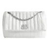 Monaco Medium Kettenhandtasche, gesteppt „Off White“ 7659452AASE9106