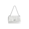 Monaco Medium Kettenhandtasche, gesteppt „Off White“ 7659452AASE9106