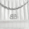 Monaco Medium Kettenhandtasche, gesteppt „Off White“ 7659452AASE9106