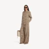 Monogram-Pyjama-Hose für Damen in Beige/Schwarz
