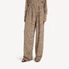Monogram-Pyjama-Hose für Damen in Beige/Schwarz