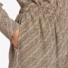Monogram-Pyjama-Hose für Damen in Beige/Schwarz