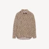 Monogramm-Hemd für Damen in Beige/Schwarz Monogramm-Hemd für Damen in Beige/Schwarz