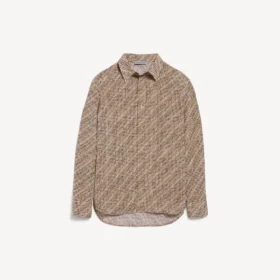 Monogramm-Hemd für Damen in Beige/Schwarz