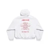 Music Archive Series Connected Zip-Up-Hoodie in mittlerer Passform „Light Grey Red“ 744457TQVA61561