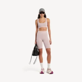 Nahtlose Techwear-Radsportshorts für Damen in Nude