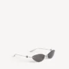 Nano Cat Damen-Sonnenbrille in Silber
