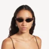 Nano Cat Damen-Sonnenbrille in Silber