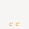 Nano-Creolen für Damen in glänzendem Gold
