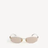 Nano-D-Frame-Sonnenbrille für Damen in Hellgold Nano-D-Frame-Sonnenbrille für Damen in Hellgold