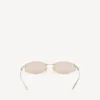 Nano-D-Frame-Sonnenbrille für Damen in Hellgold Nano-D-Frame-Sonnenbrille für Damen in Hellgold