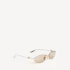 Nano-D-Frame-Sonnenbrille für Damen in Hellgold Nano-D-Frame-Sonnenbrille für Damen in Hellgold