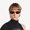 Nano-D-Frame-Sonnenbrille für Damen in Silber Nano-D-Frame-Sonnenbrille für Damen in Silber