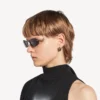 Nano-D-Frame-Sonnenbrille für Damen in Silber Nano-D-Frame-Sonnenbrille für Damen in Silber