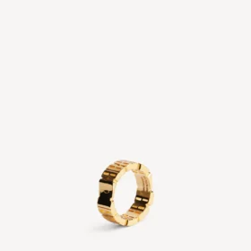 Nano-Mini-Gliederring für Damen in glänzendem Gold