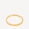 Nano-Mini-Link-Halskette für Damen in glänzendem Gold