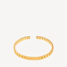Nano-Mini-Link-Halskette für Damen in glänzendem Gold