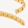 Nano-Mini-Link-Halskette für Damen in glänzendem Gold